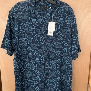 Men’s Vince Print Linen Shirt